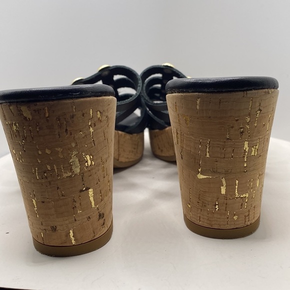 Cordani Keqne Italian Leather Caged Platform Cork Sandals - Picture 6 of 16